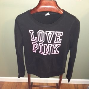 Victoria Secret Pink black and pink Sweatshirt size Large